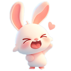 cute cream rabbit