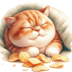Glutton Cat:Crispy Chips Yum - English -