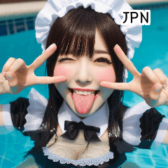 JPN 26 year old swimsuit maid girl