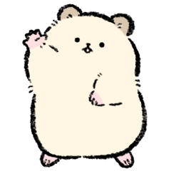 fluffy hamster sticker