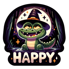 creepy alligator sticker 001