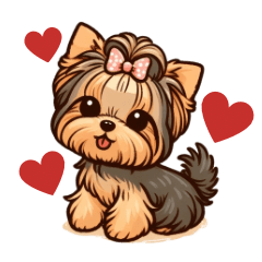 Cute Yorkshire Terrier dog