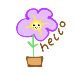 happy purply flowery