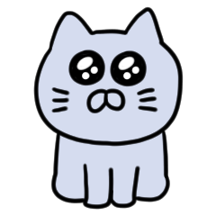 潤目のグレー猫(よく使う言葉)