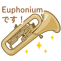 Gold Euphonium Sticker