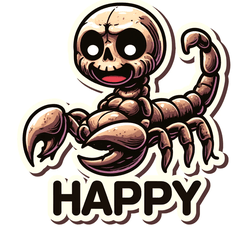 creepy scorpion sticker 001
