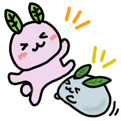 cute everyday sticker double rabbit