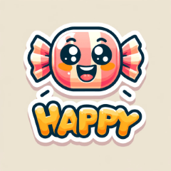Stiker Emosi Happy Candy