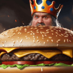AI's idea of the King of Burgers