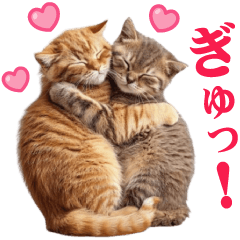 Cat sticker of the love