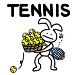 Let's play tennis with rabbit.