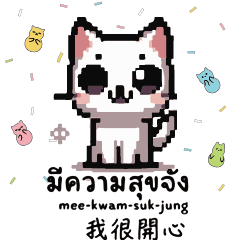 貓咪可愛軟糖糖果常用泰文中文4