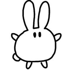 A round white rabbit