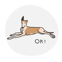 Whippet Japanese sticker