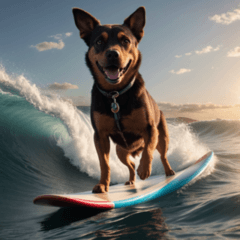 SURFIN dog