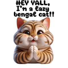 a lazy bengal cat!! (Big-Eng)