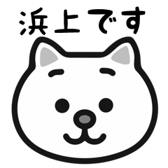 Hamagami white cats sticker