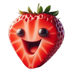 Emoji Bayi Stroberi Lucu