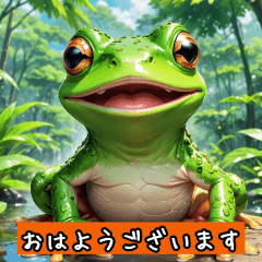 Playful Frog Stamp