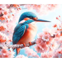 Keindahan Sakura dan Kingfisher