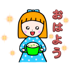 Polka dot Maru-chan_greeting stamp