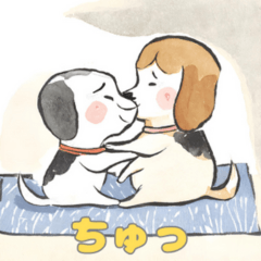 Beagle in a Japanese-style room