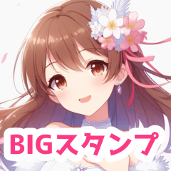 Angel Girl BIG Sticker <Spring> 2