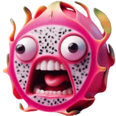 Emoji de Pitaya Assustada,