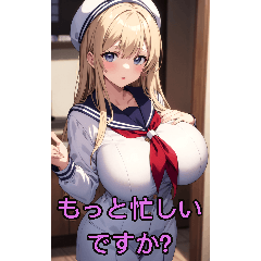 Anime sailor suit girl