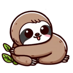 sloth cute and lazy
