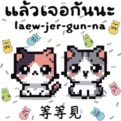 Two cats cute gummy candy thai4