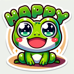 creepy frog sticker 001
