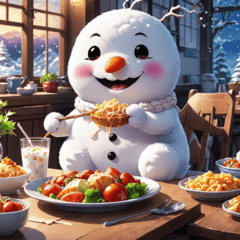 Cute Snowman Illustration