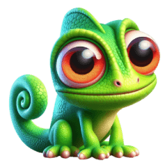 Cute Chameleons 3D