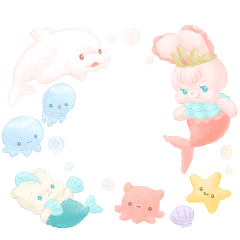 Mermaid bunny and Friends of the Sea