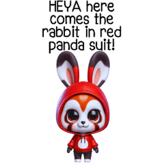 The rabbit in red panda suit (Eng - Big)
