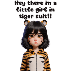 a little girl tiger suit!! (ENG -BIG)