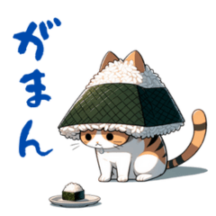 salt rice ball cat