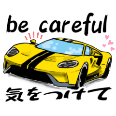 Greetings with a American car(English ja