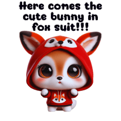 The cute bunny in  fox suit (ENG -BIG)