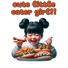 Cute little eater girl!! (ENG - BIG)