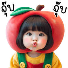 Fruity Apple Cute Chubby Kid