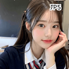 JP5 かわいい韓国の制服の女の子