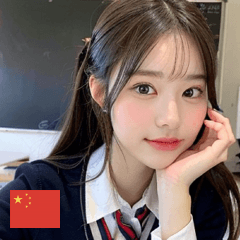 CN cute korean school uniform girl