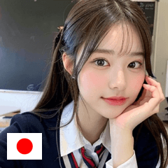 JP cute korean school uniform girl