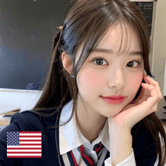 EN cute korean school uniform girl