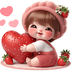 Cute strawberry lovely baby