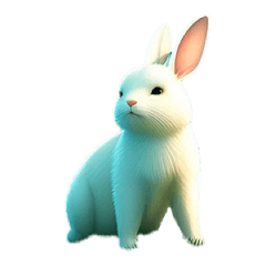 Digital rabbit fantasy stickers