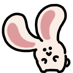 Long-eared rabbit anime Sticker