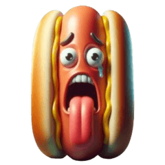 Hotdog Lucu Stiker Emoji